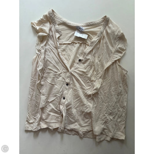 Top Short Sleeve By Wonderly In Cream, Size: L