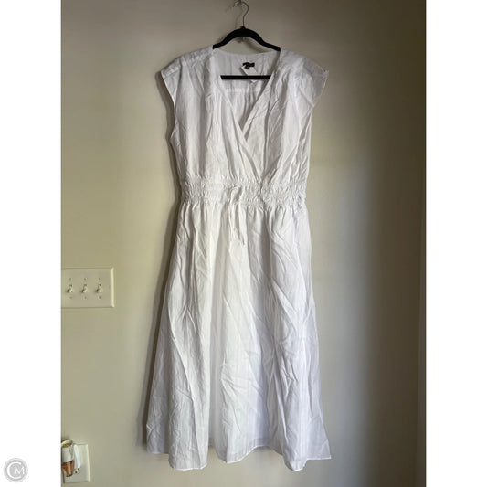 Dress Casual Midi By Talbots In White, Size: L