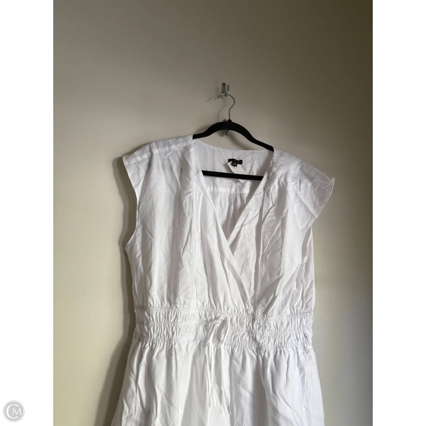 Dress Casual Midi By Talbots In White, Size: L