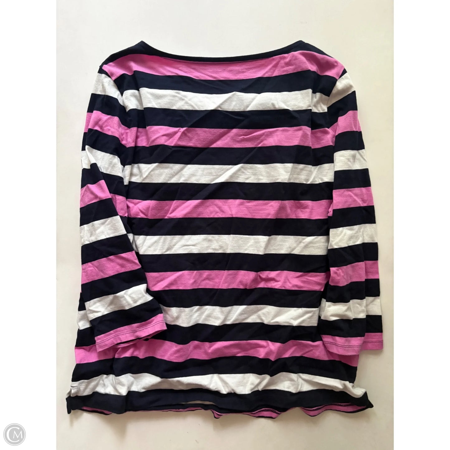Top Long Sleeve By Talbots In Striped Pattern, Size: Xl