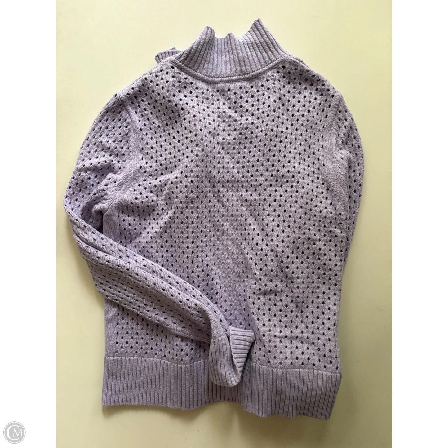 Sweater Cardigan By Talbots In Purple, Size: L