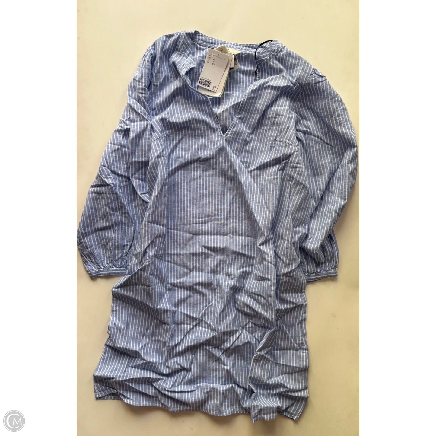 Dress Casual Midi By H&m In Striped Pattern, Size: Xs