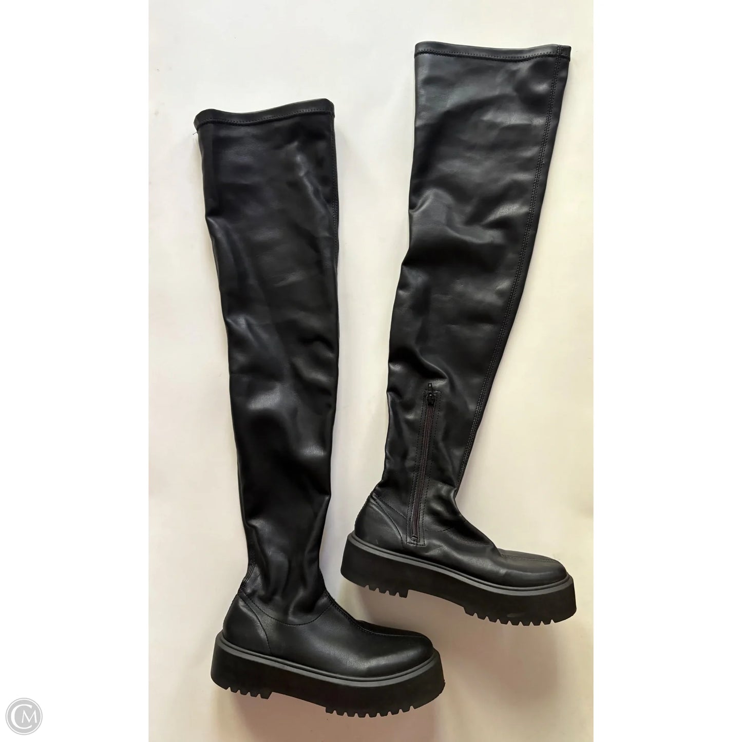 Boots Mid-calf Heels By Asos In Black, Size: 9.5