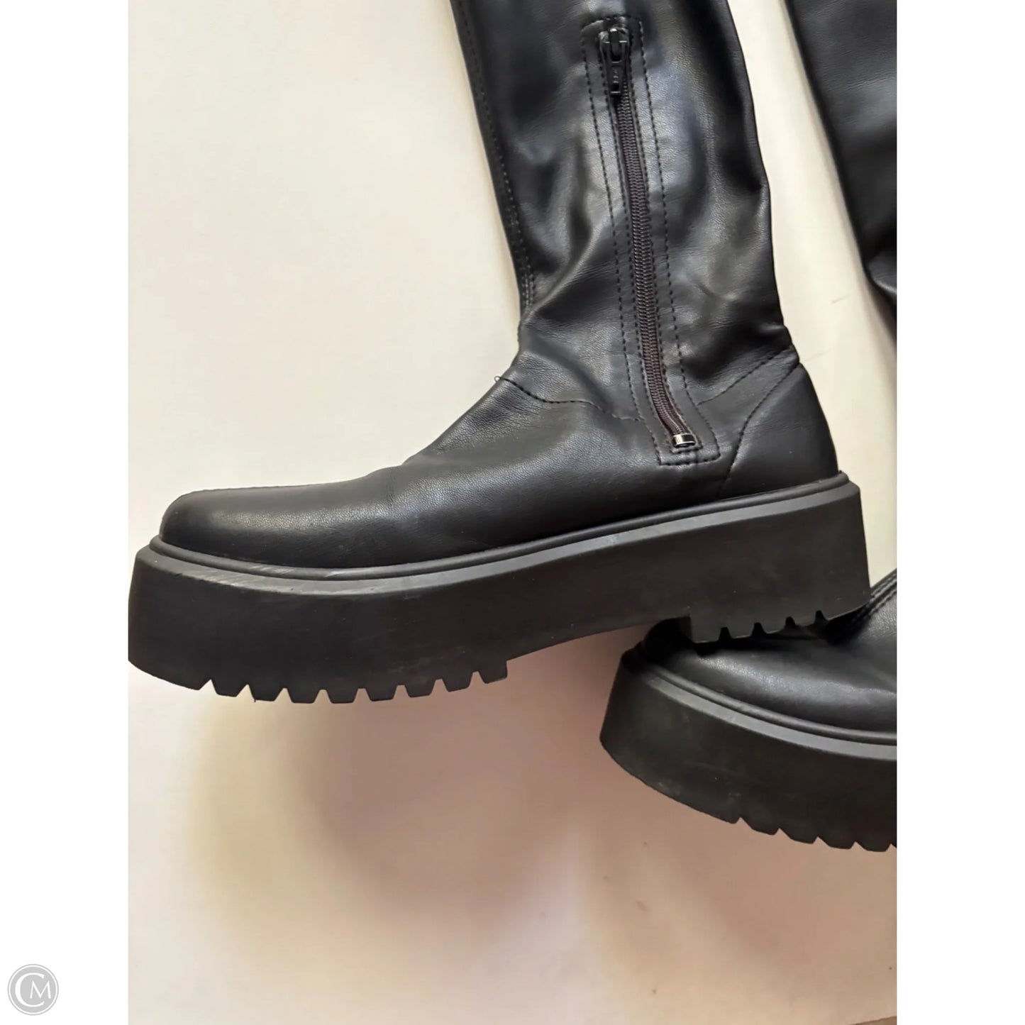 Boots Mid-calf Heels By Asos In Black, Size: 9.5