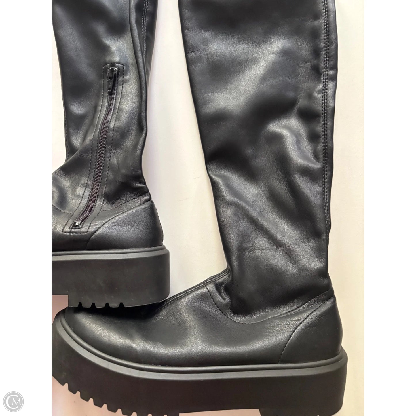 Boots Mid-calf Heels By Asos In Black, Size: 9.5