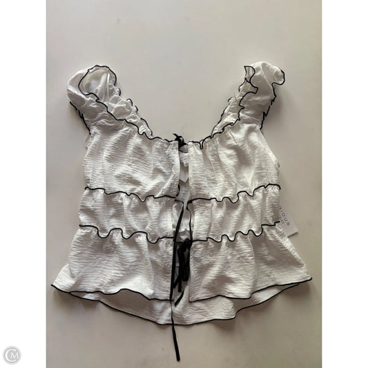 Top Short Sleeve By Kirious In White, Size: L