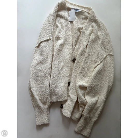 Sweater Cardigan By Double Zero In Cream, Size: M
