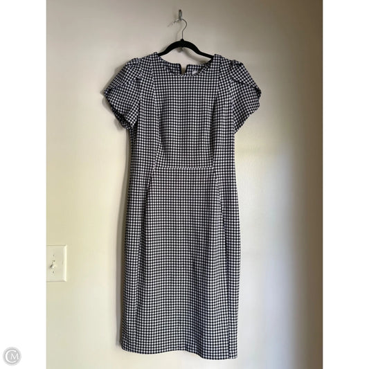 Dress Work By Calvin Klein In Plaid Pattern, Size: M