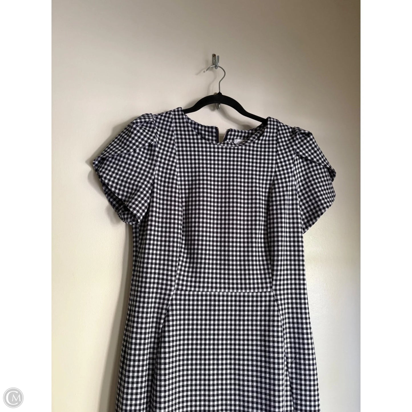 Dress Work By Calvin Klein In Plaid Pattern, Size: M