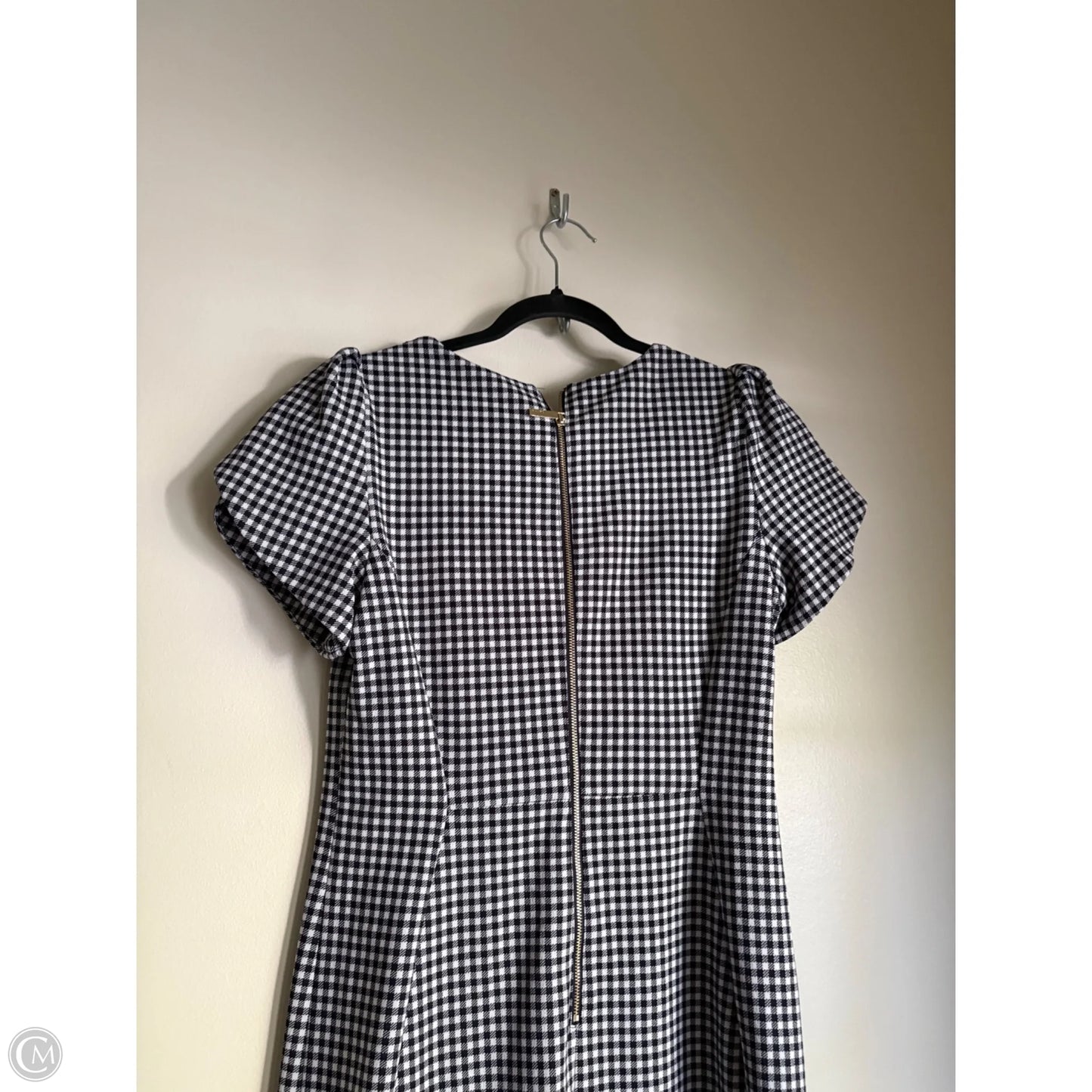 Dress Work By Calvin Klein In Plaid Pattern, Size: M