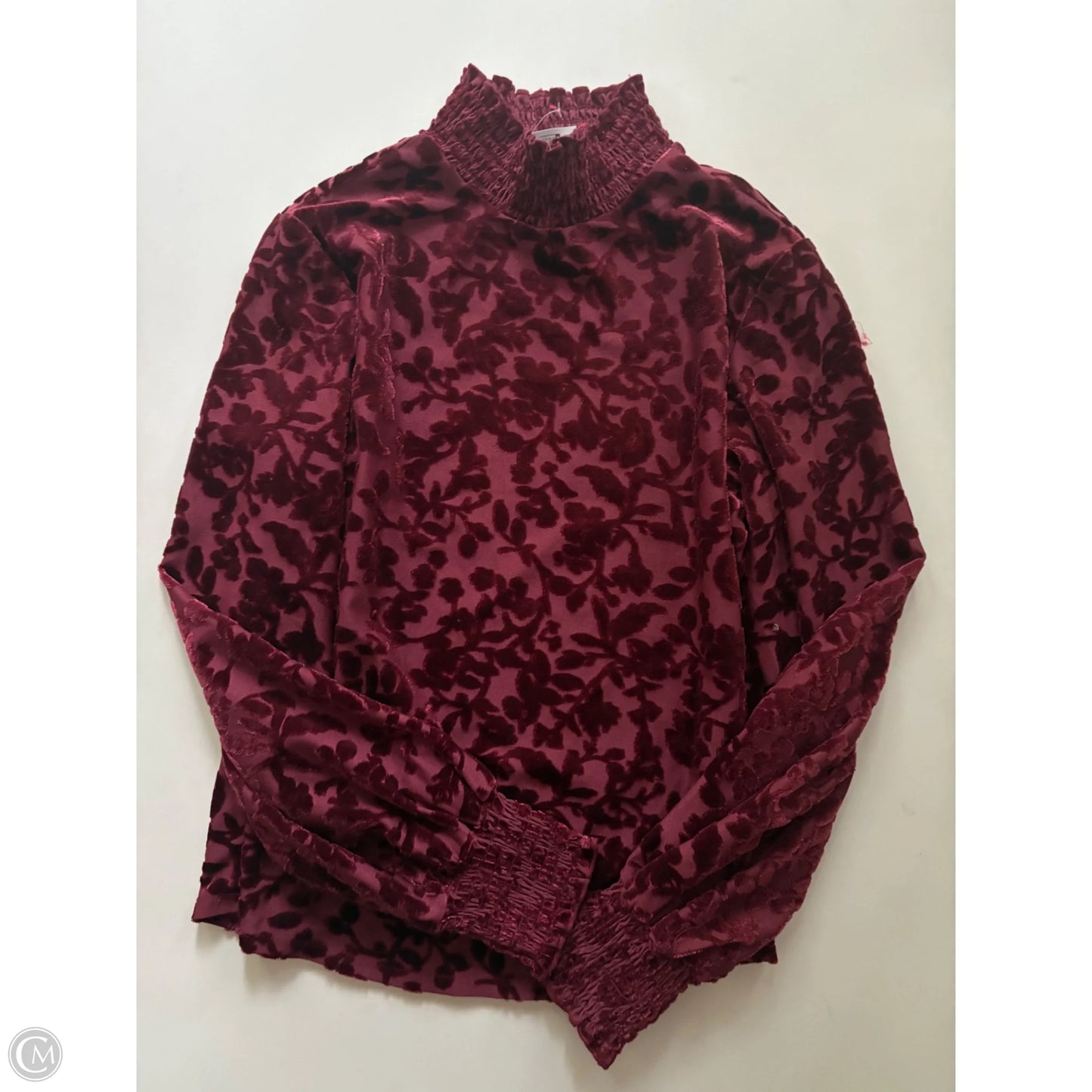 Top Long Sleeve By Maurices In Maroon, Size: S