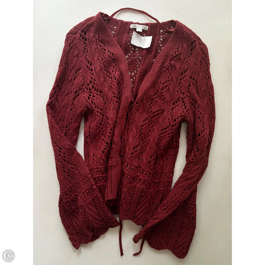 Sweater Cardigan By Cato In Brown, Size: S