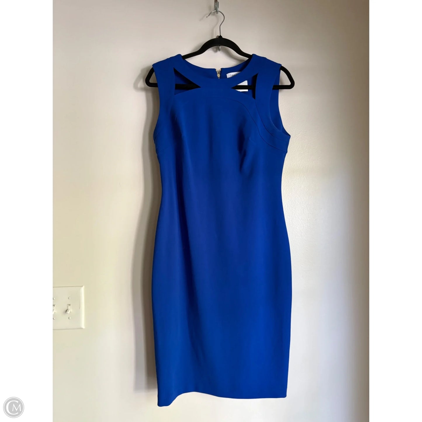 Dress Work By Calvin Klein In Blue, Size: M
