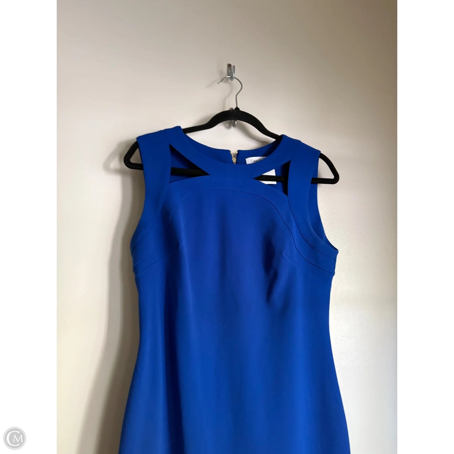 Dress Work By Calvin Klein In Blue, Size: M