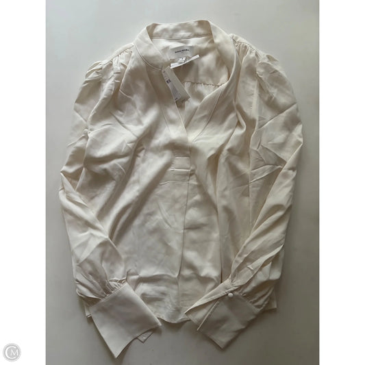 Blouse Long Sleeve By Banana Republic In Cream, Size: S