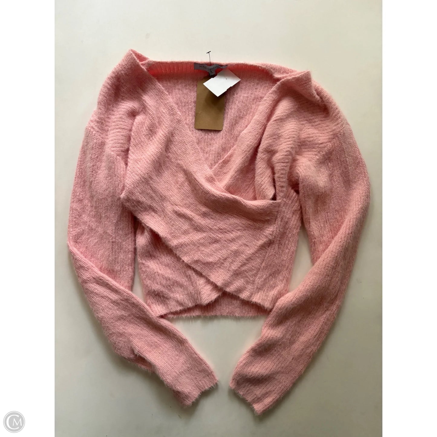Top Short Sleeve By Ee Some In Pink, Size: L
