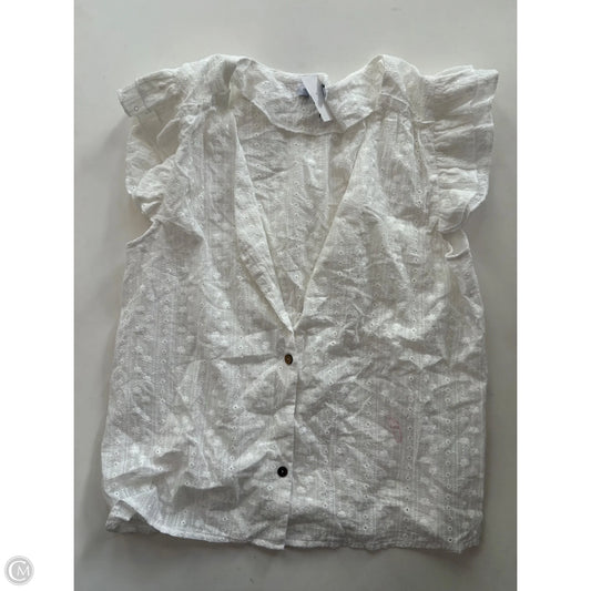 Top Short Sleeve By Miss Sparkling In White, Size: Xl