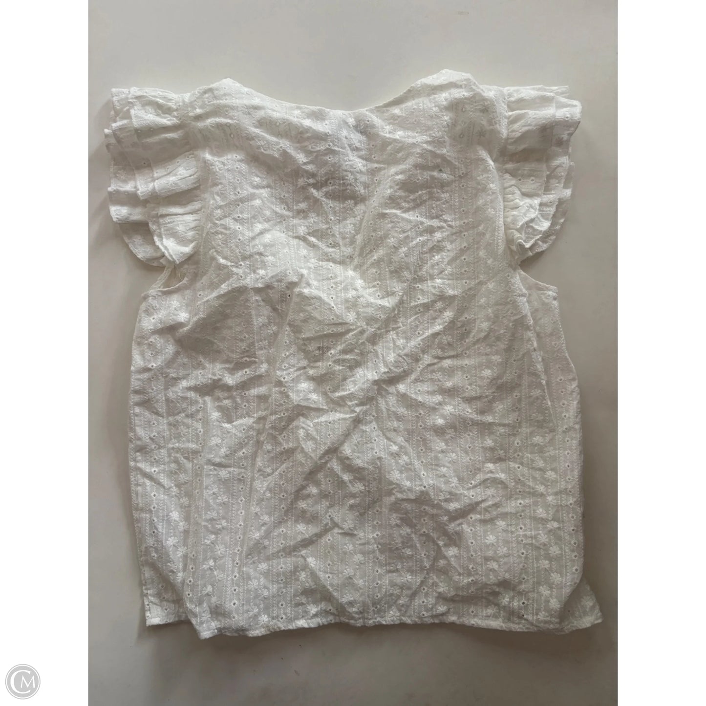 Top Short Sleeve By Miss Sparkling In White, Size: Xl
