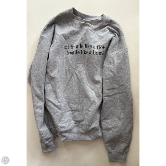Sweatshirt Crewneck By Clothes Mentor In Grey, Size: M