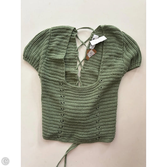 Sweater Short Sleeve By Double Zero In Green, Size: L