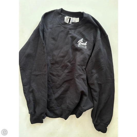 Sweatshirt Crewneck By Clothes Mentor In Black, Size: M