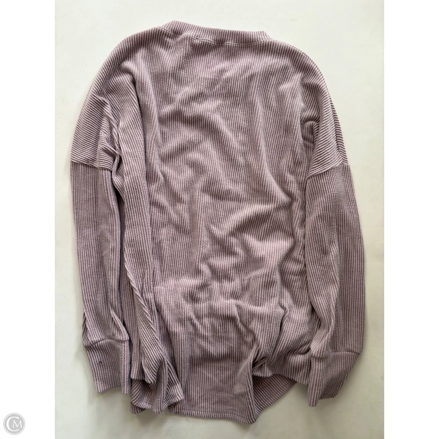 Top Long Sleeve By Cmc In Purple, Size: S