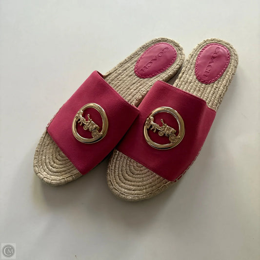 Shoes Designer By Coach In Pink, Size: 8.5