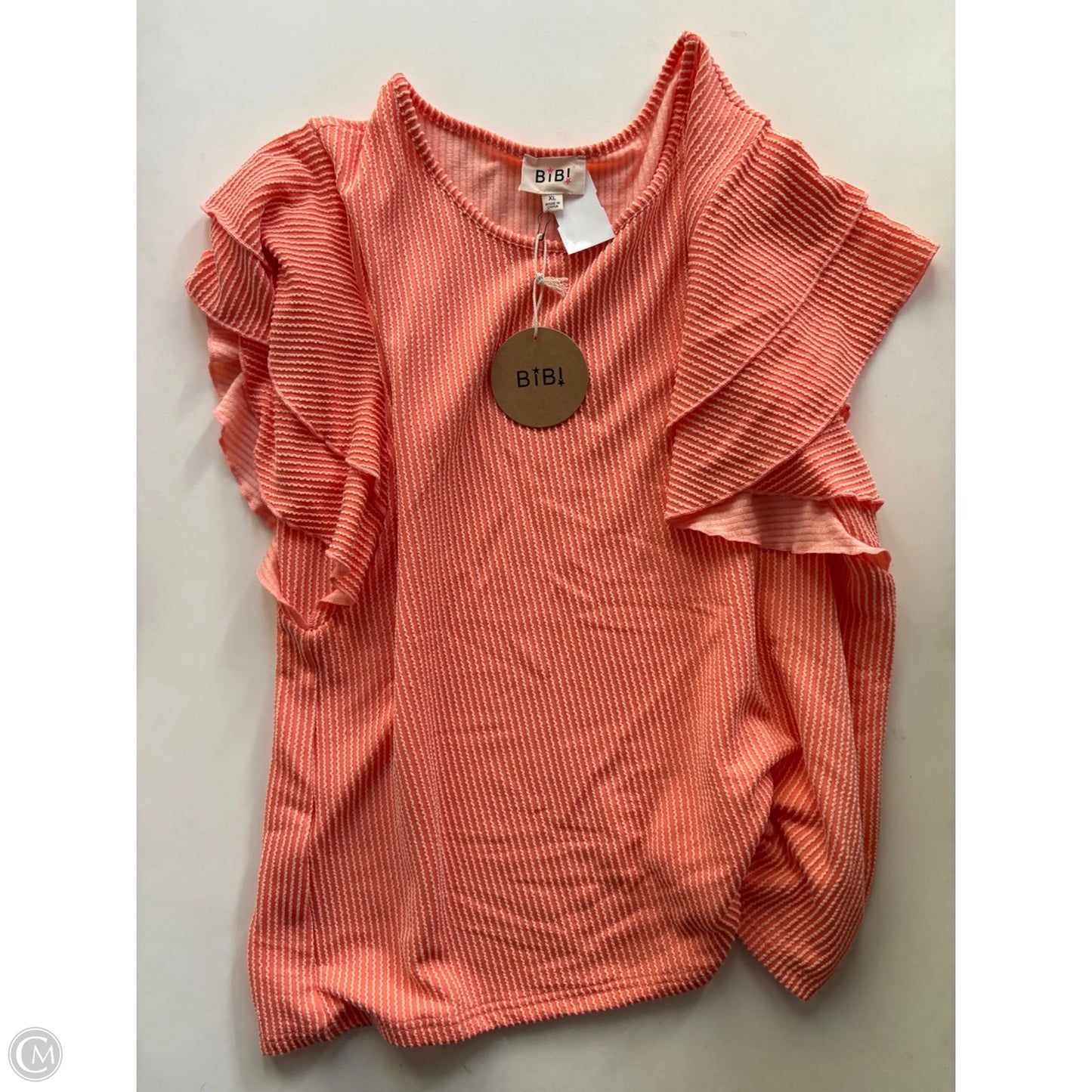 Top Short Sleeve By Bibi In Orange, Size: Xl