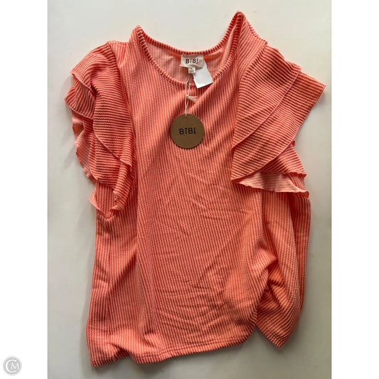 Top Short Sleeve By Bibi In Orange, Size: Xl
