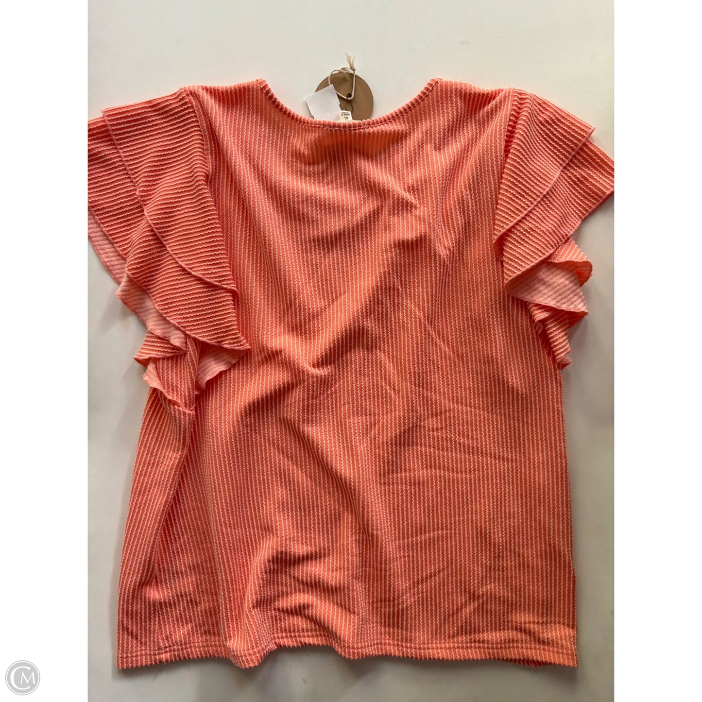 Top Short Sleeve By Bibi In Orange, Size: Xl