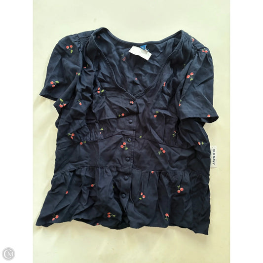 Top Short Sleeve By Old Navy In Navy, Size: Xl