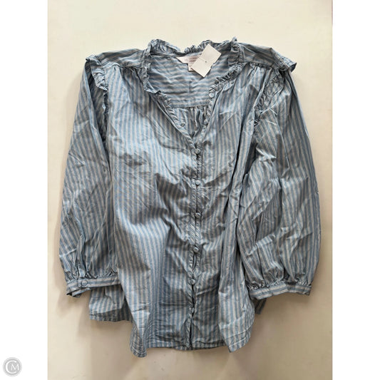 Top Long Sleeve By Lc Lauren Conrad In Striped Pattern, Size: 2x