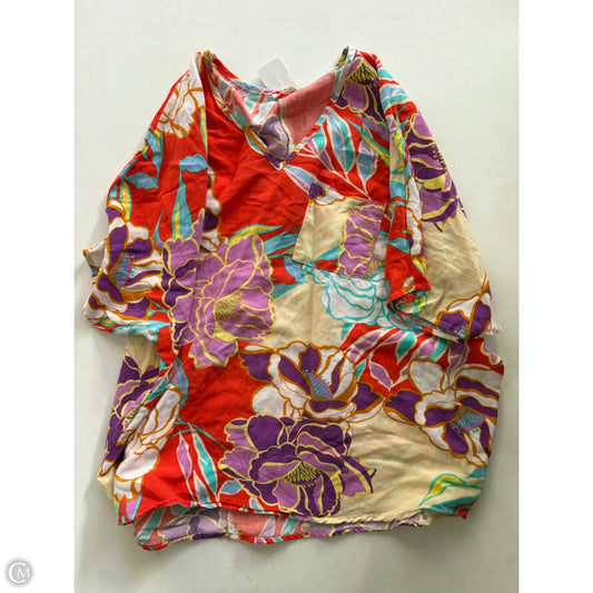 Blouse Short Sleeve By Jodifl In Blue, Size: L