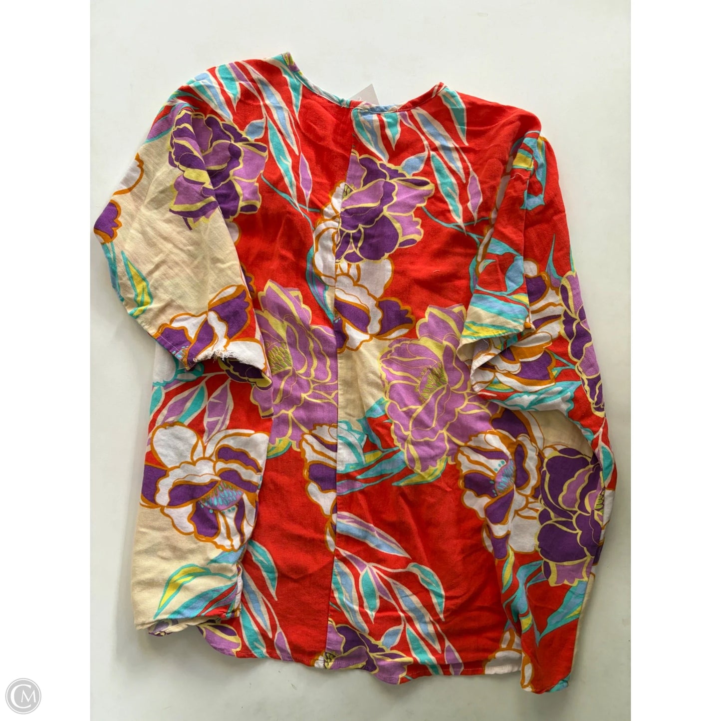 Blouse Short Sleeve By Jodifl In Blue, Size: L