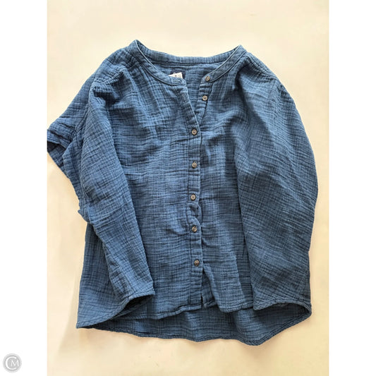 Top Short Sleeve By Gap In Blue, Size: L