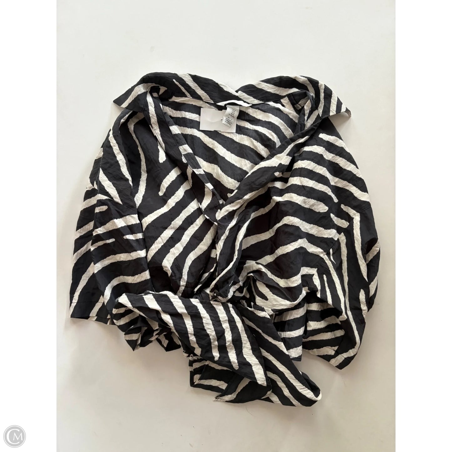 Top Long Sleeve By H&m In Striped Pattern, Size: M