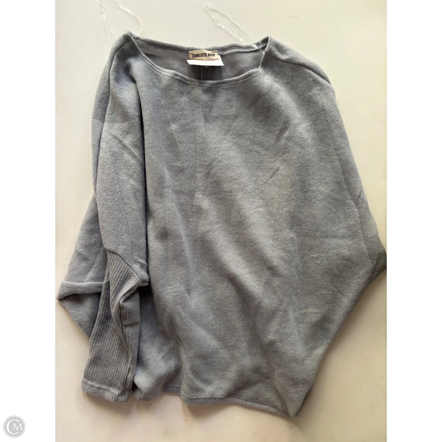 Top Long Sleeve By Charlotte Avery In Grey, Size: M