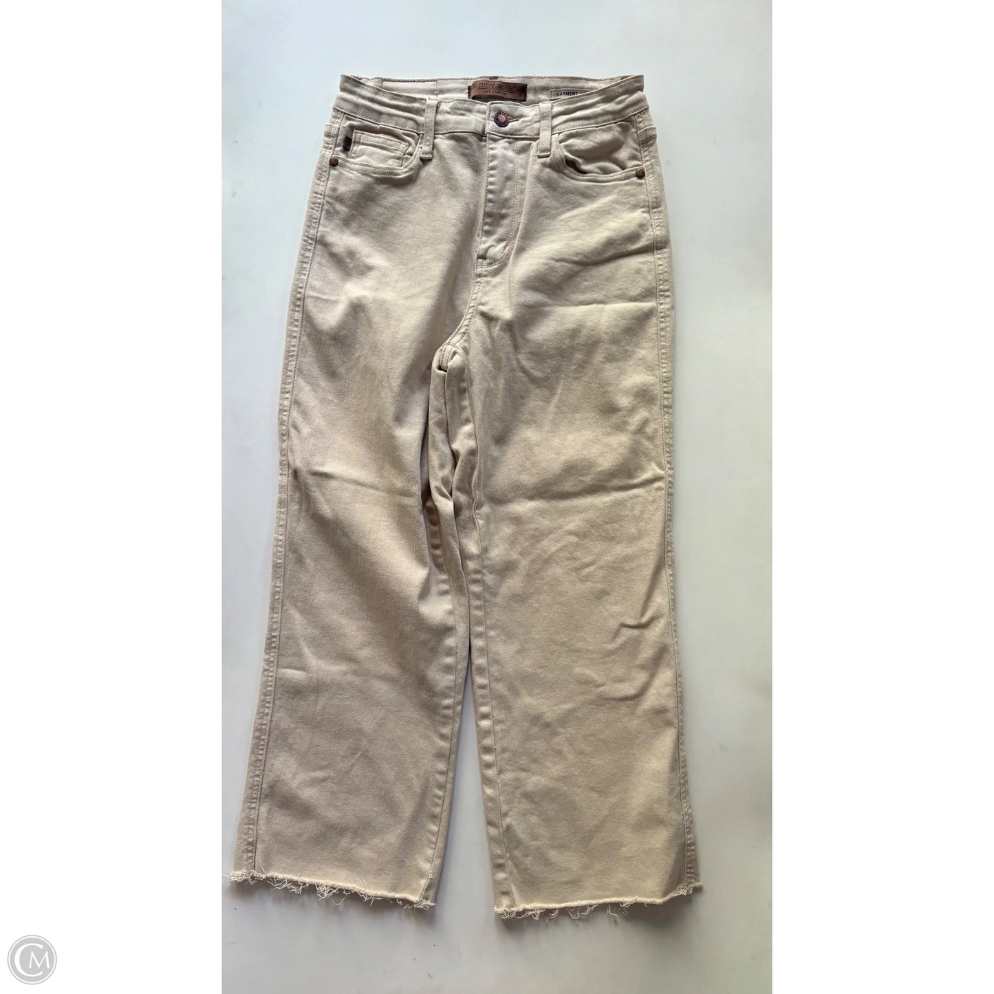 Jeans Wide Leg By Judy Blue In Cream, Size: 4