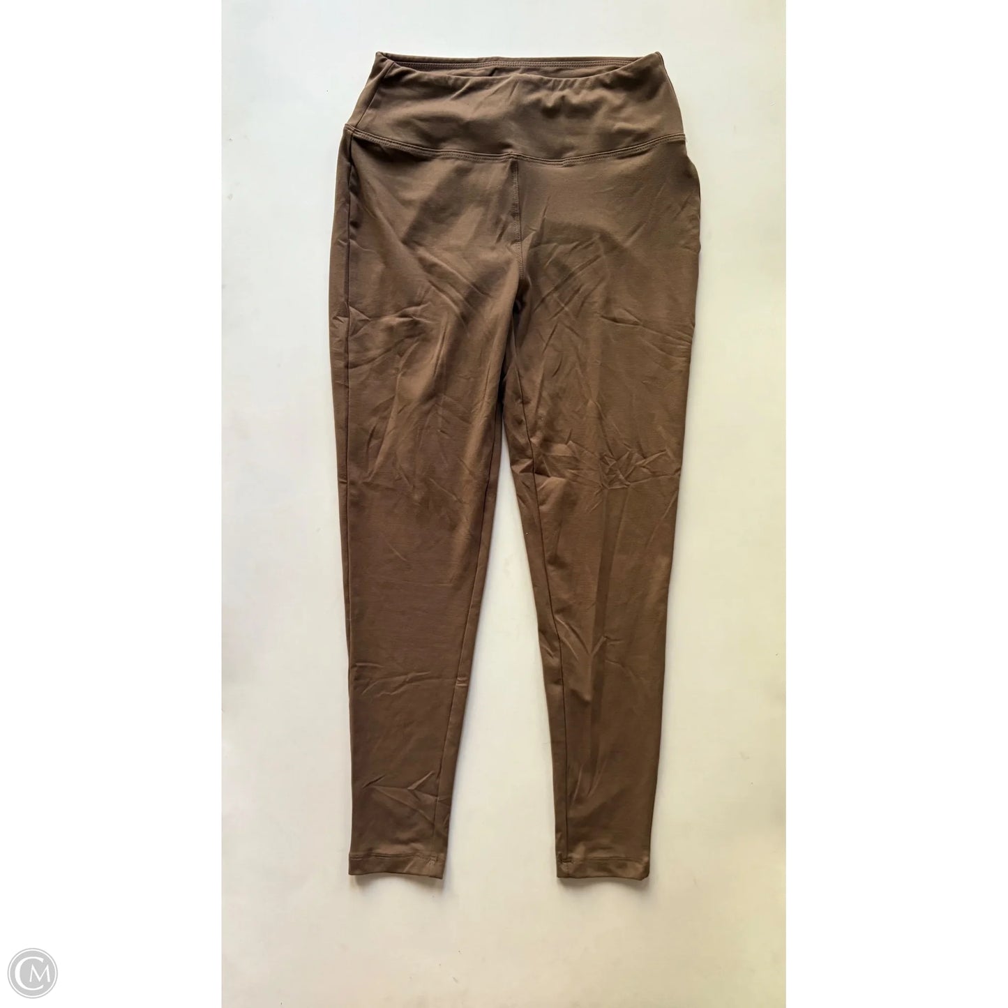 Athletic Leggings By Zenana In Brown, Size: L