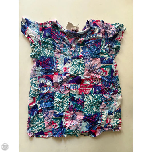 Top Short Sleeve By Andree By Unit In Multi-colored, Size: L