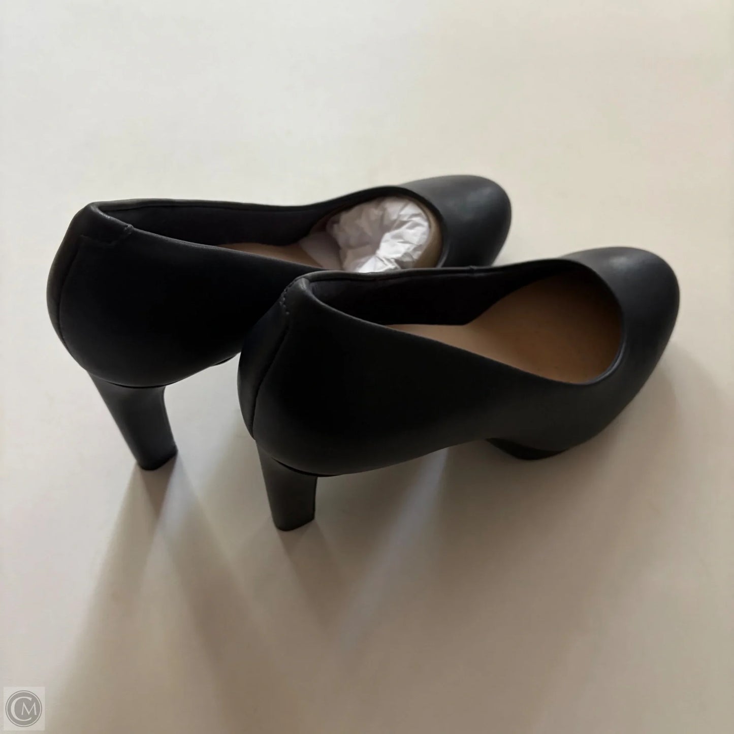 Shoes Heels Block By Clarks In Navy, Size: 10