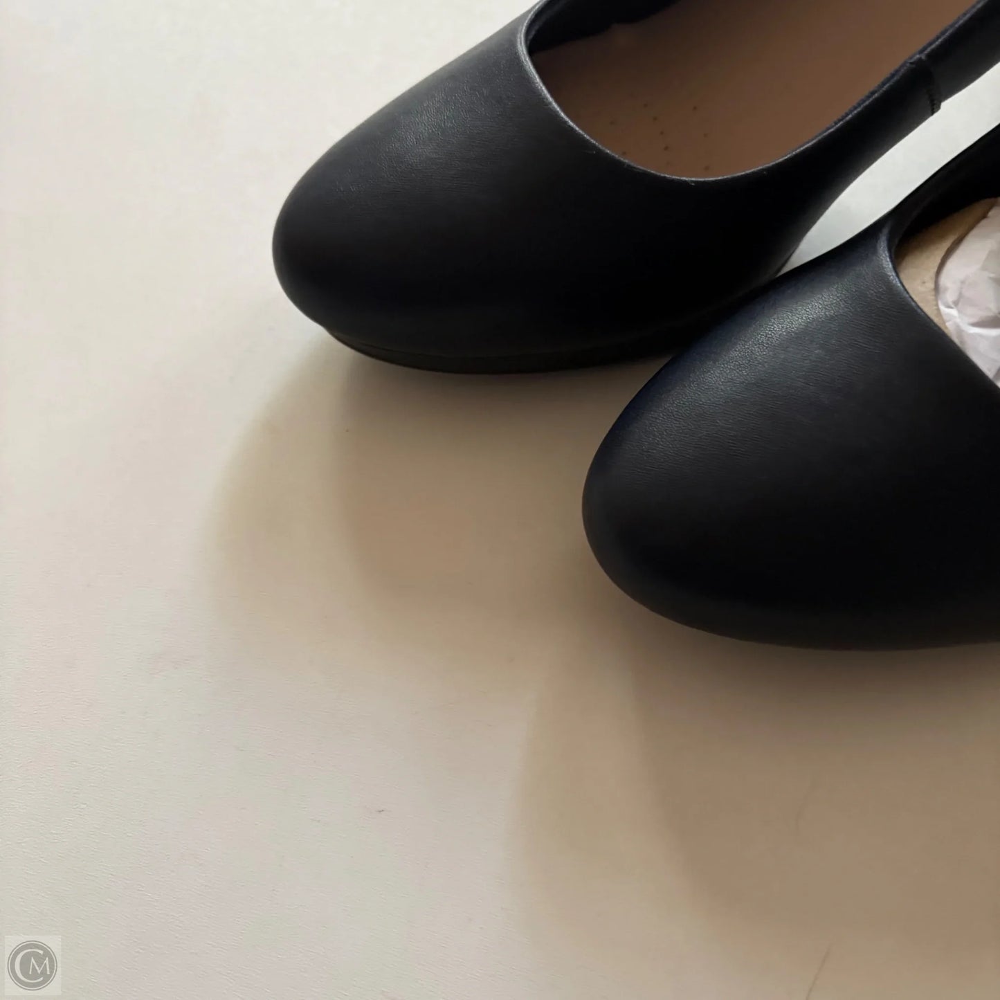 Shoes Heels Block By Clarks In Navy, Size: 10