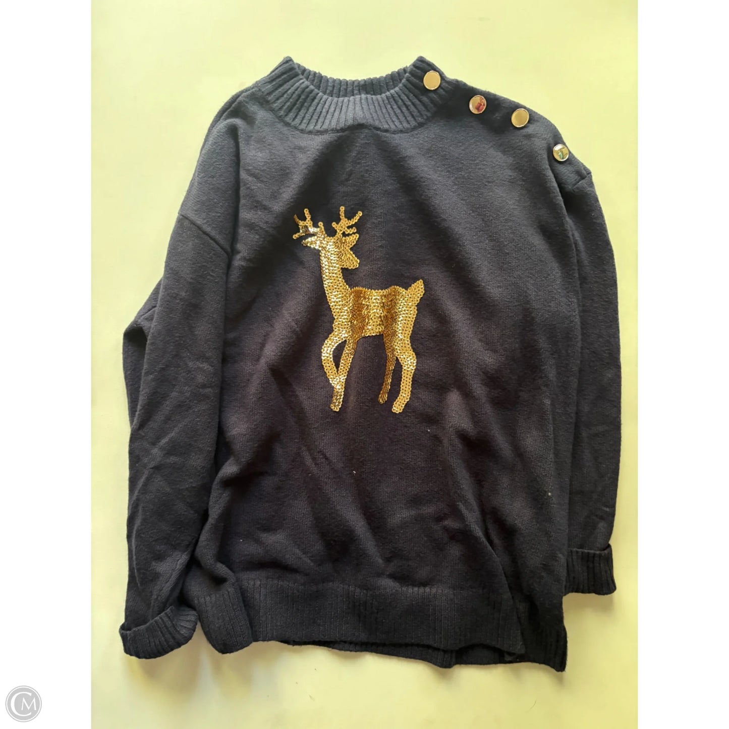 Sweater By Talbots In Navy, Size: L