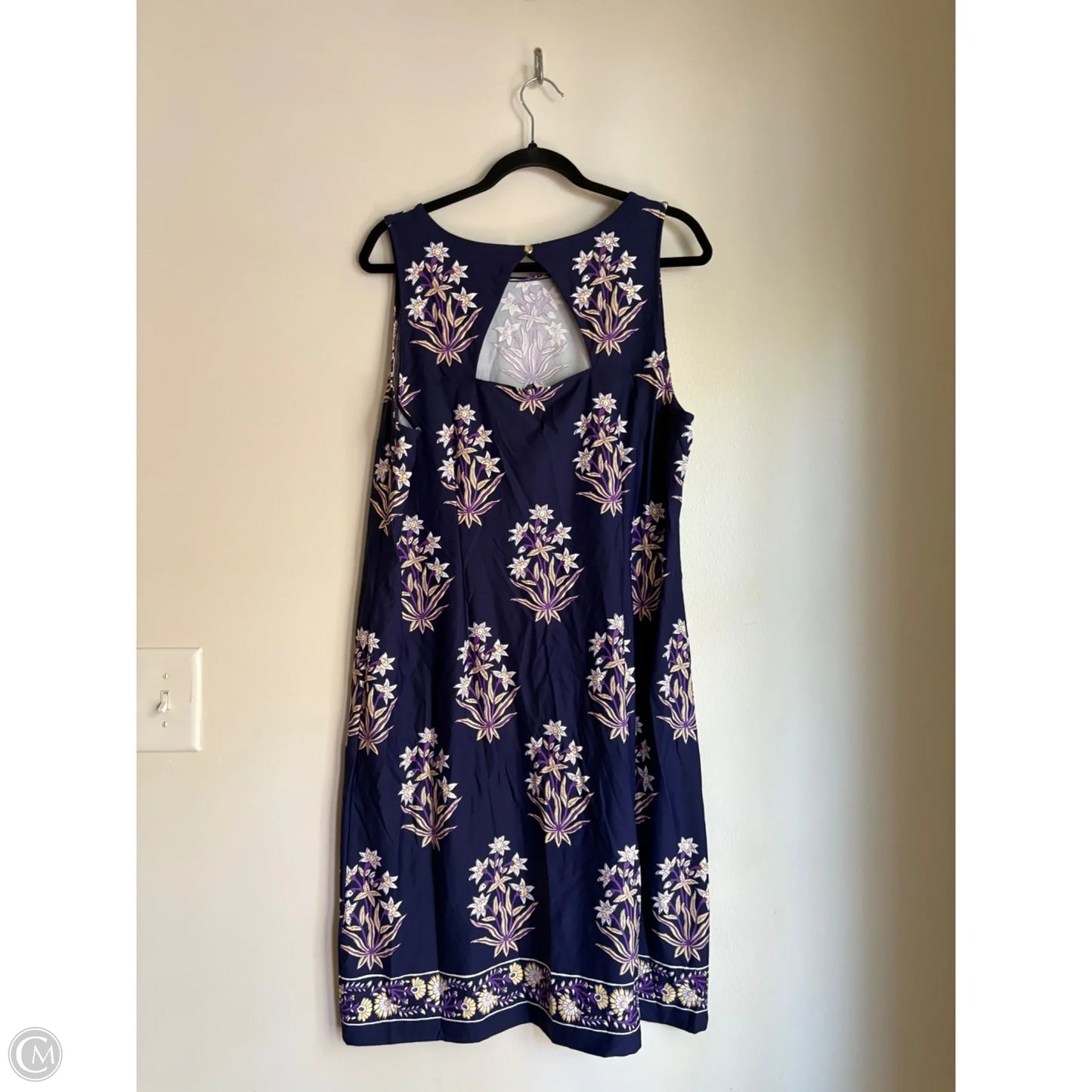 Dress Casual Midi By Talbots In Navy, Size: Xl