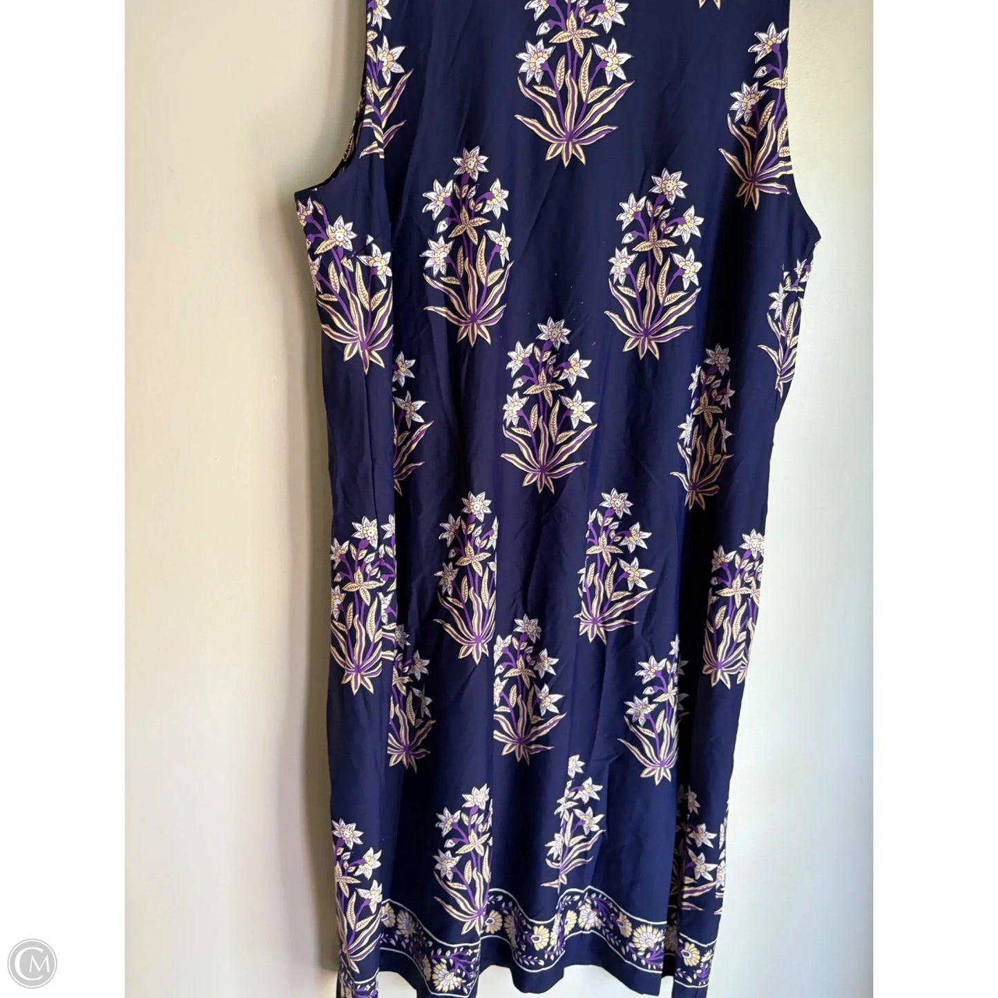 Dress Casual Midi By Talbots In Navy, Size: Xl
