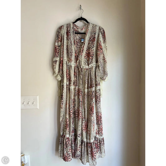 Kimono By Free People In Floral Print, Size: Xxs