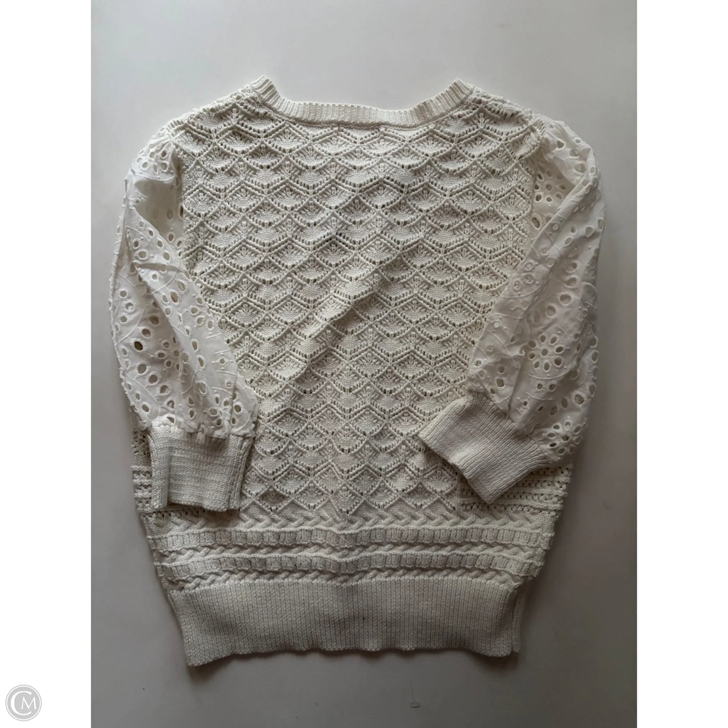 Sweater Cardigan By Cloth & Porttrait In Cream, Size: S