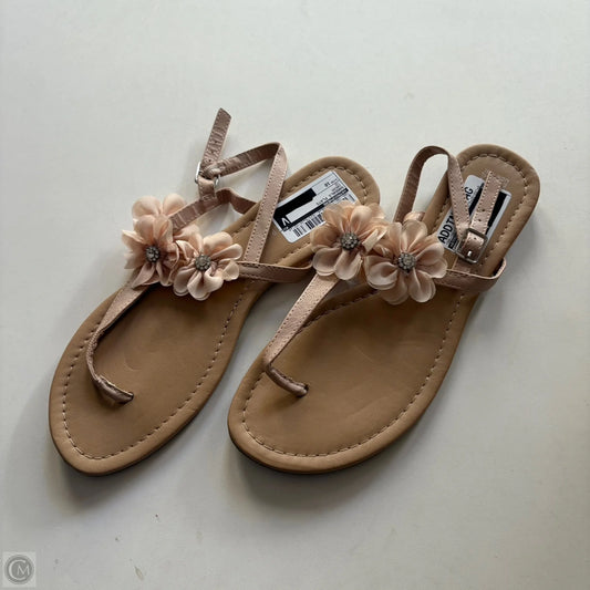 Sandals Flats By Atmosphere In Cream, Size: 10