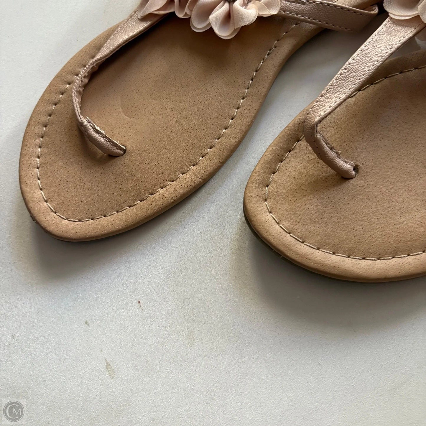 Sandals Flats By Atmosphere In Cream, Size: 10