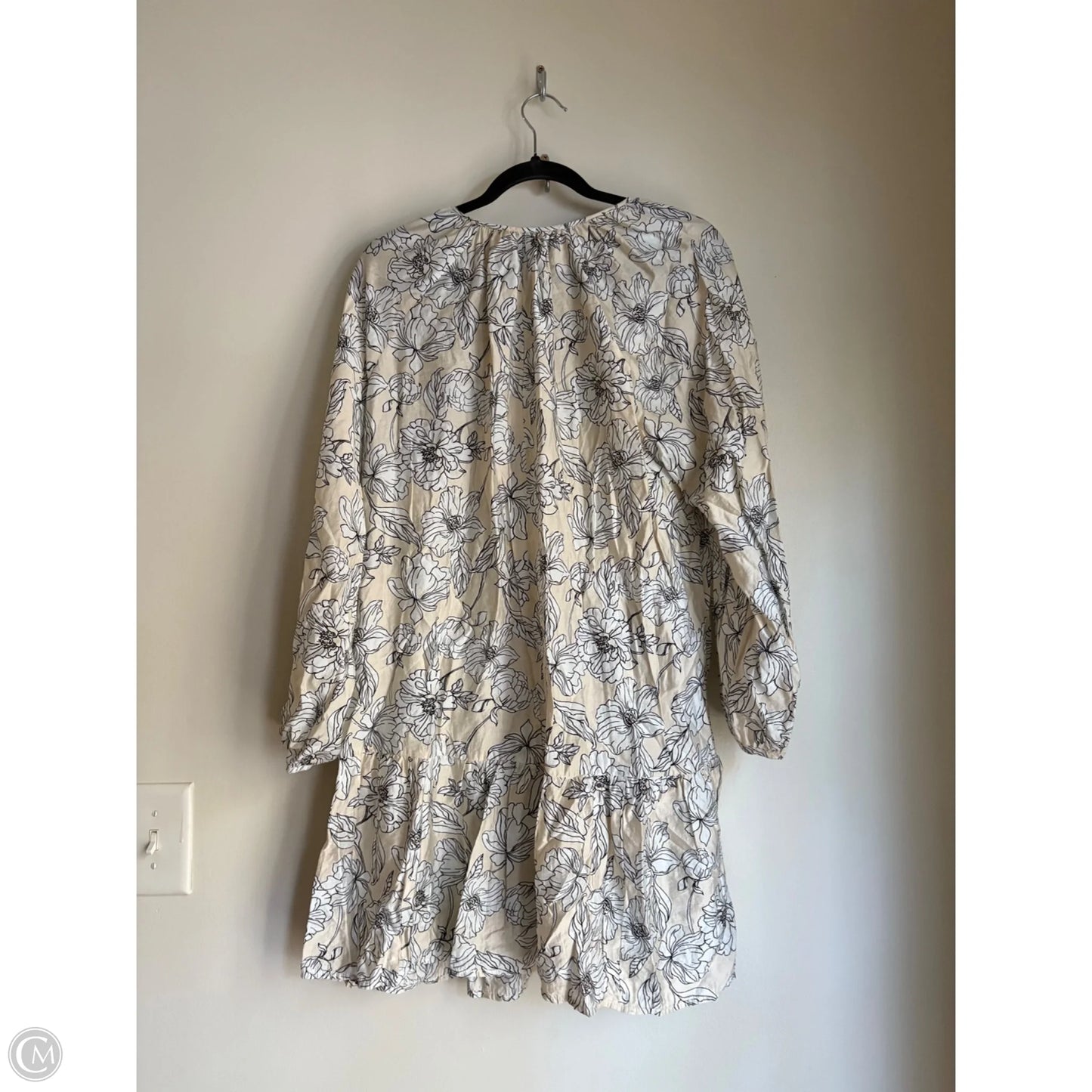 Dress Casual Midi By H&m In Black, Size: L